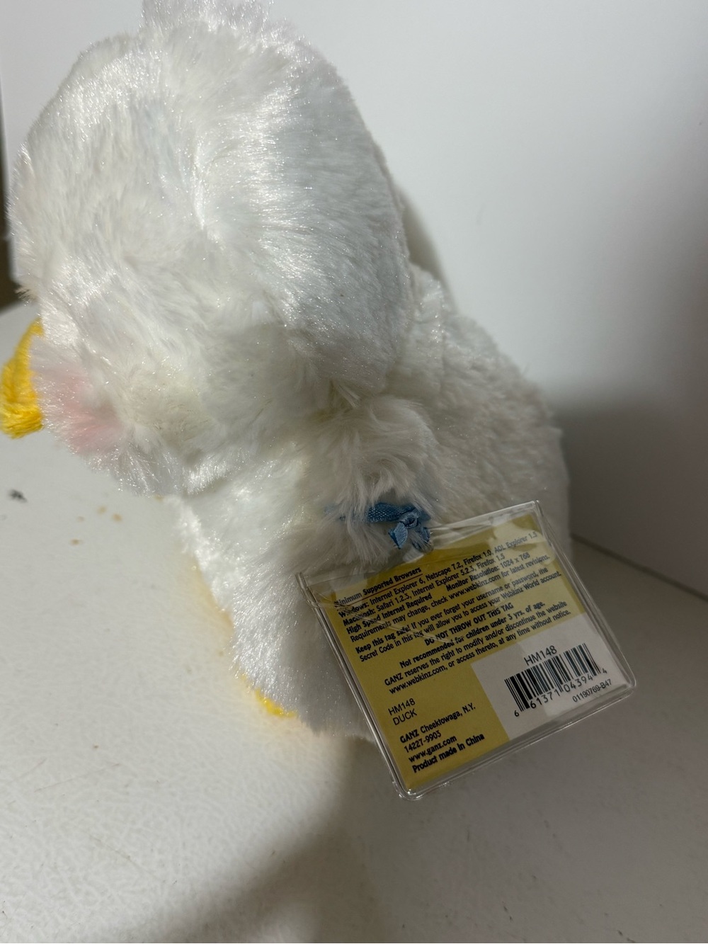 GANZ Webkinz White Plush Duck with Yellow Beak and Feet with sealed NEW Tag! - Picture 6 of 8